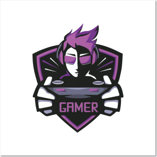 Gamer (purple) Posters and Art